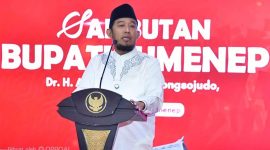 Bupati Sumenep, H. Achmad Fauzi Wongsojudo, saat sambutan di acara Doa Sang Proklamator (Za - garudajati.com)