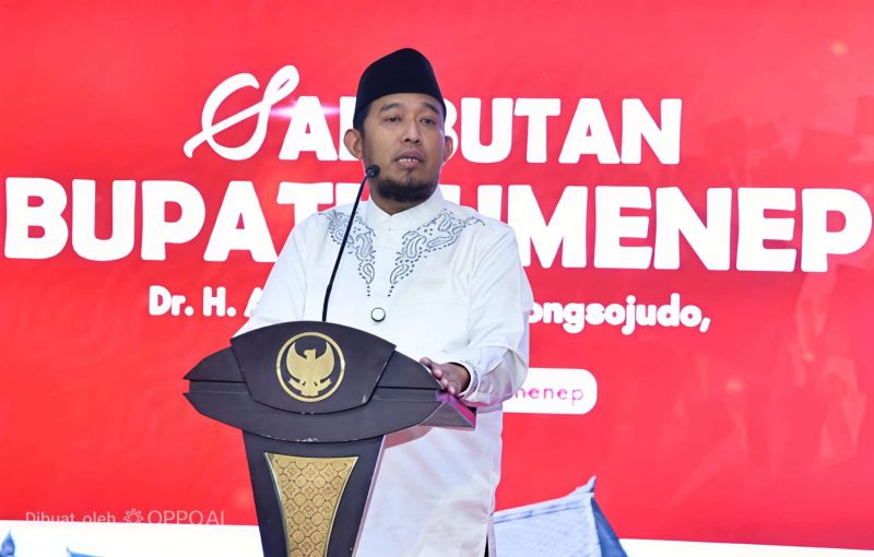 Bupati Sumenep, H. Achmad Fauzi Wongsojudo, saat sambutan di acara Doa Sang Proklamator (Za - garudajati.com)