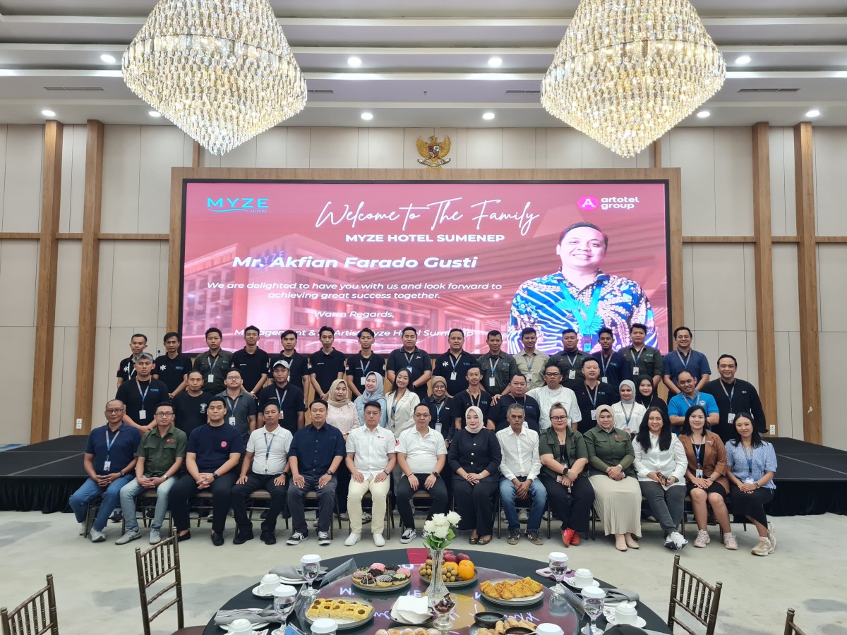MYZE Hotel Sumenep, Jawa Timur, saat menyambut Akfian Farado Gusti sebagai General Manager baru dalam acara Welcome General Manager (Za - garudajatim.com)
