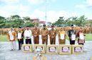 Kepala DKUPP Kabupaten Sumenep, Moh. Ramli (empat dari kanan) saat mendampingi Bupati Sumenep, Achmad Fauzi Wongsojudo dalam rangka upacara Harkopnas ke-79 (Za - garudajati.com)