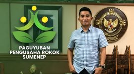 Ketua Paguyuban Pengusaha Rokok (PPR) Kabupaten Sumenep, H. Syafwan Wahyudi, saat menyatakan sikap tentang tembakau (Za - garudajatim.com)