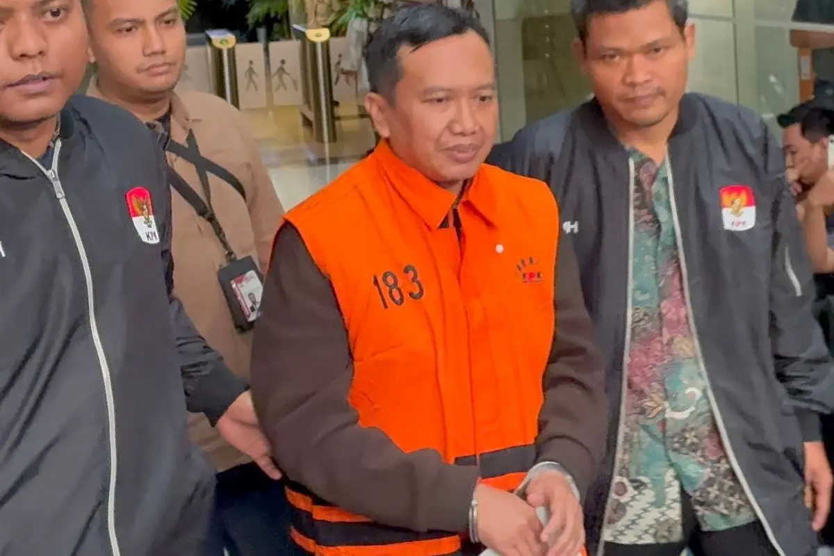 Anggota DPRD Provinsi Jawa Timur periode 2024–2029, Moch. Mahrus, saat ditahan KPK (Istimewa - gaudajatim.com)