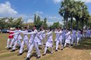 Tujuh Puluh Lima petugas paskibraka Kabupaten Sumenep saat memasuki lapangan (Za - garudajatim.com) 