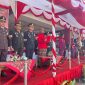 Ketua DPRD Kabupaten Sumenep, Jawa Timur, H. Zainal Arifin, saat membaca proklamasi di upacara HUT ke-81 Republik Indonesia (Za - garudajatim.com)