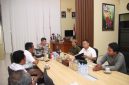 Lakpesdam PCNU Sumenep bersama Lembaga Penyuluhan dan Bantuan Hukum Nahdlatul Ulama (LPBH NU) saat menemui Kapolresta Sumenep Kombes Pol. Ariek Indra Sentanu dalam rangka rencana penutupan THM (Za - garudajatim.com)