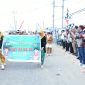 Desa Karang Anyar, Kabupaten Sumenep, saat menggelar pawai dalam rangka memeriahkan HUT KE-81 RI (Za - garudajatim.com)
