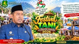 Flyer Bupati Sumenep Achmad Fauzi Wongsojudo di acara Festival Tani Ganding (Istimewa - garudajatim.com)