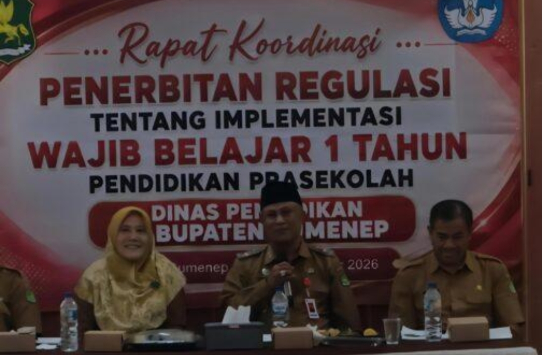 Kepala Dinas Pendidikan Kabupaten Sumenep, H. Moh. Iksan, saat menyampaikan arahan di acara rapat koordinasi Bidang Pendidikan Anak Usia Dini dan Pendidikan Nonformal PAUD dan PNF (Istimewa - garudajatim.com)