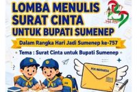 Flyer kompetisi menulis bertajuk “Surat Cinta untuk Bupati Sumenep” yang digelar oleh Dinas Pendidikan (Za - garudajatim.com)