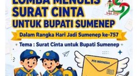 Flyer kompetisi menulis bertajuk “Surat Cinta untuk Bupati Sumenep” yang digelar oleh Dinas Pendidikan (Za - garudajatim.com)