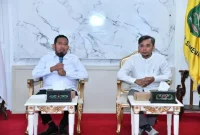 Bupati Sumenep Dr. H. Achmad Fauzi Wongsojudo, SH, MH saat menyampaikan tentang dukungan terhadap Kawasan Ekonomi Khusus (Istimewa - garudajatim.com)